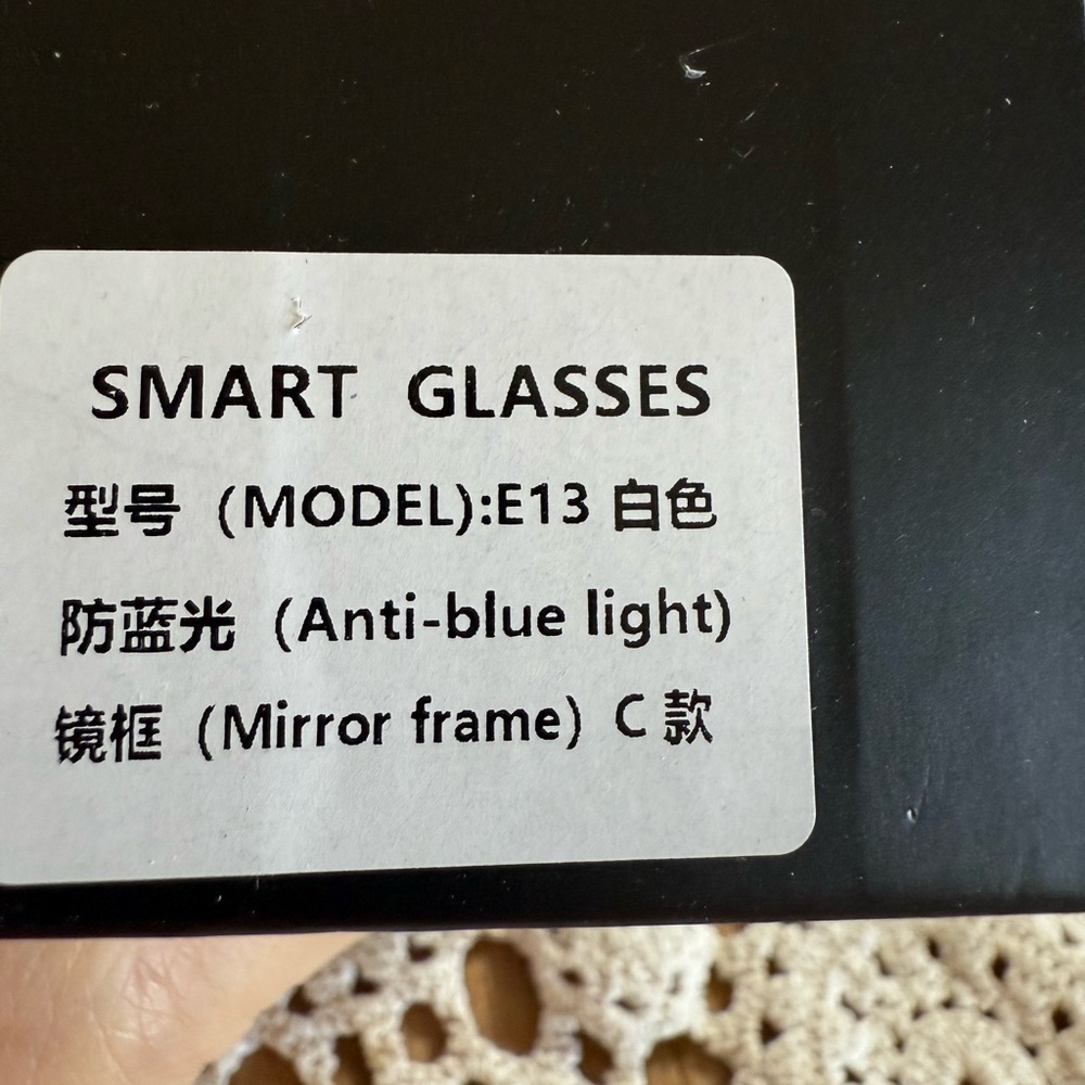 Smart Glasses with Anti-Blue Light Technology - White